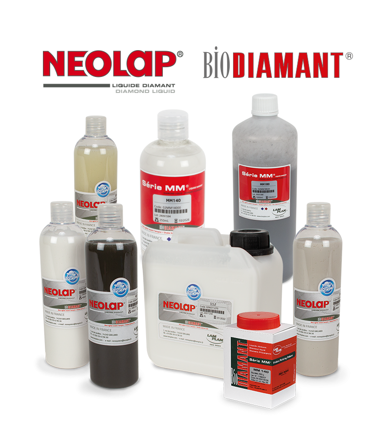 Liquides abrasifs diamant de polissage NEOLAP, BIO DIAMANT