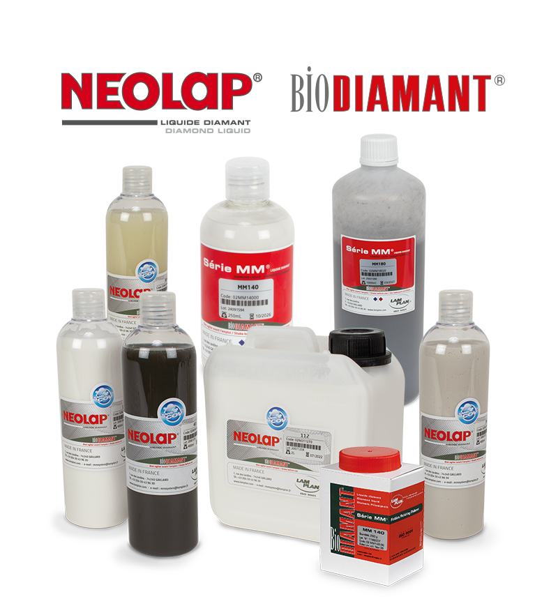 Liquides abrasifs diamant de polissage NEOLAP, BIO DIAMANT