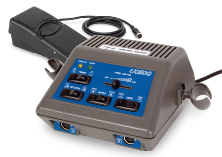 mm880 controller for micromotors with foot pedal regulator