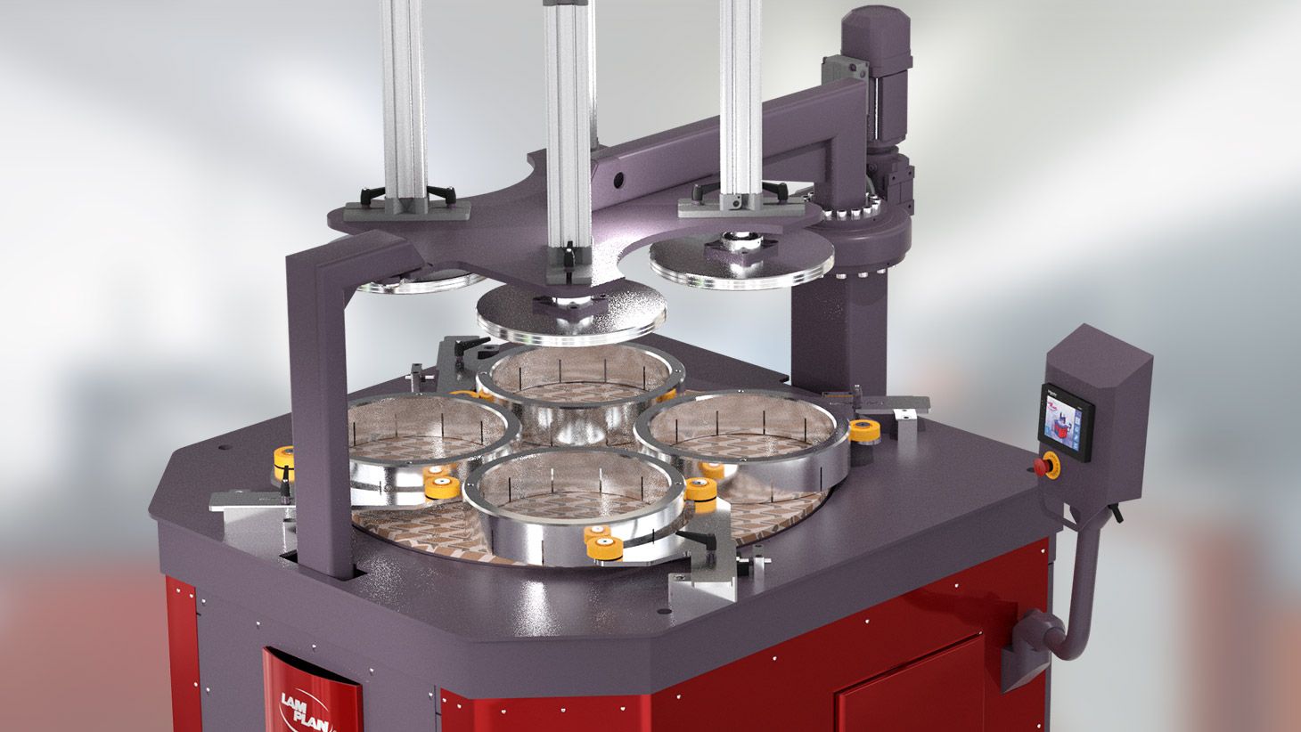 M.M.9120 polishing machine with Evolam plate